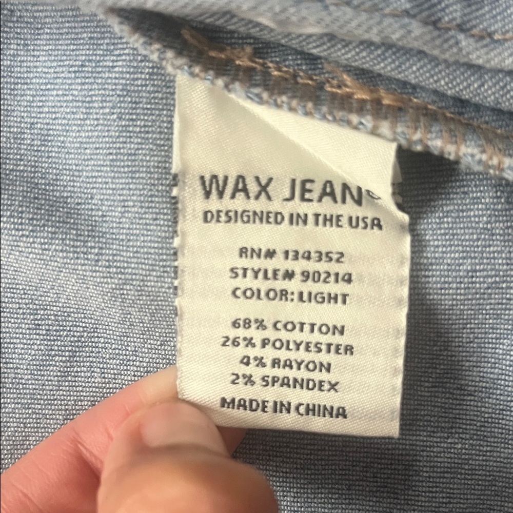 Wax Jean Blue and Gray Denim Jacket - Picture 6 of 6